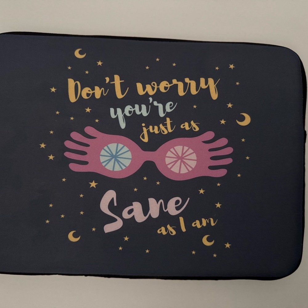 Harry Potter 13” laptop sleeve - Luna Lovegood “You’re just as sane as I am”